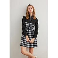 Wool Patchwork Dress